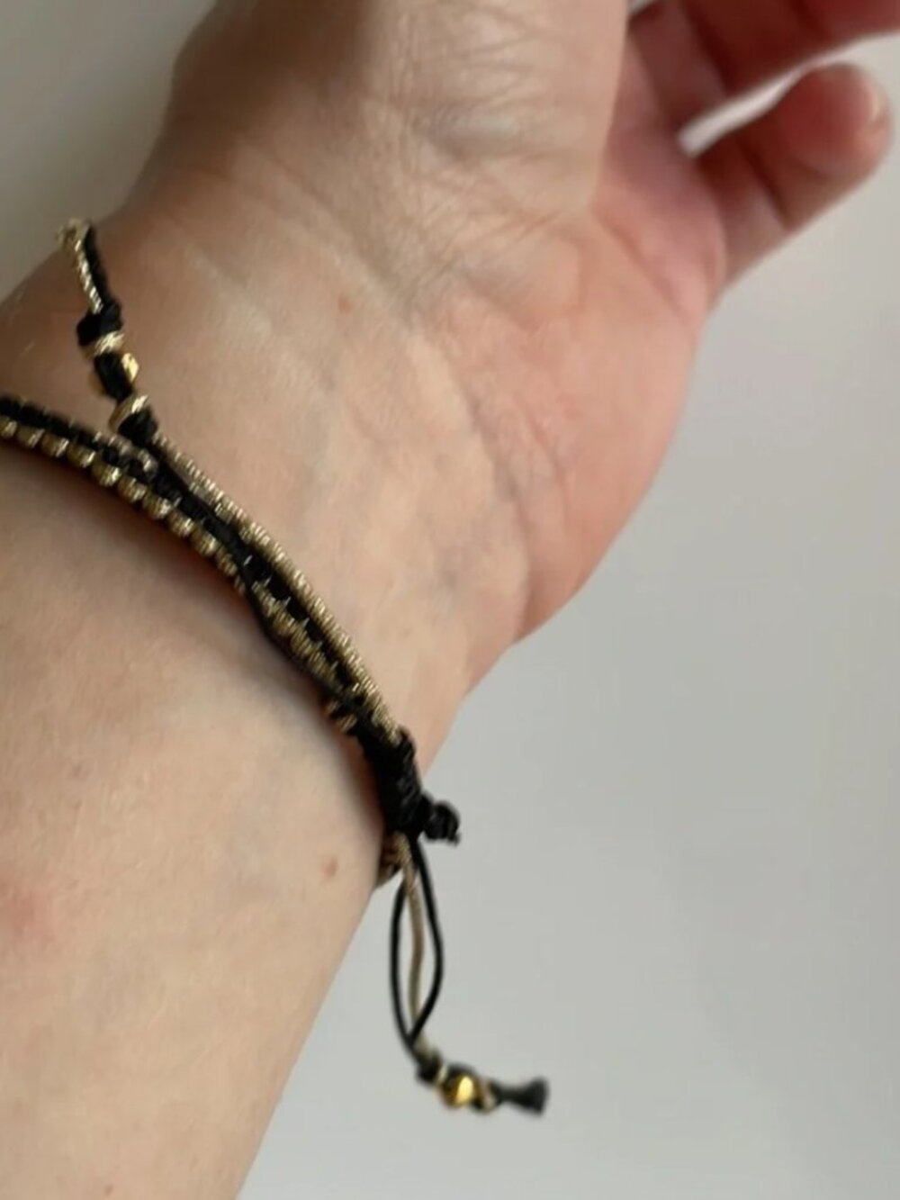 TAI Gold Evil Eye Bracelet in Black/Gold with Adjustable Strap - Picture 8 of 8